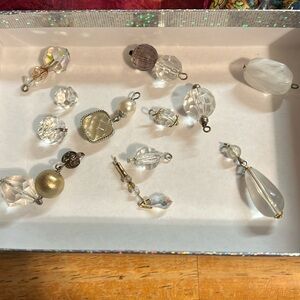 Clear/white Jewelry making beads for charms, bracelets or pendants